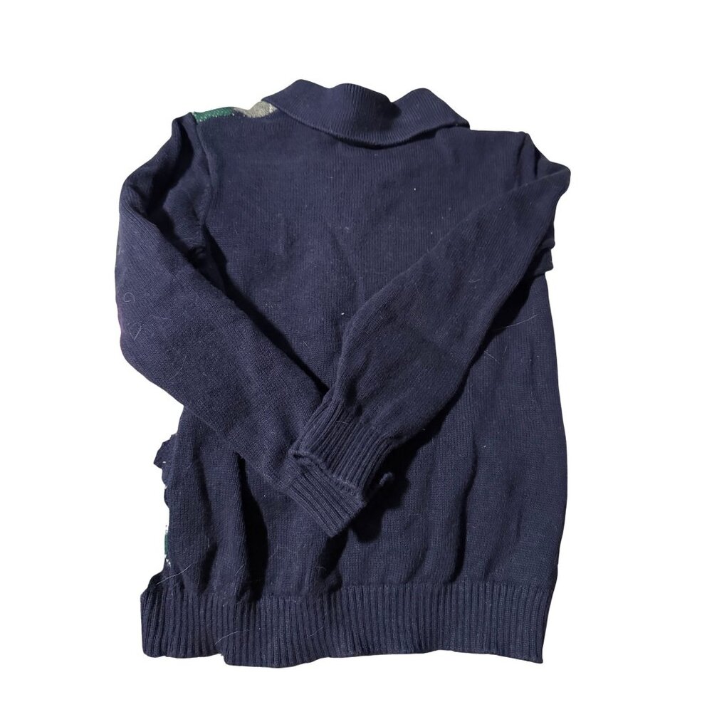 Janie and Jack Blue Argyle Collared Sweater – Size 2T (Boys) - Picture 2 of 4